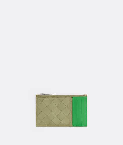 Zipped Card Holder Corteccia Green