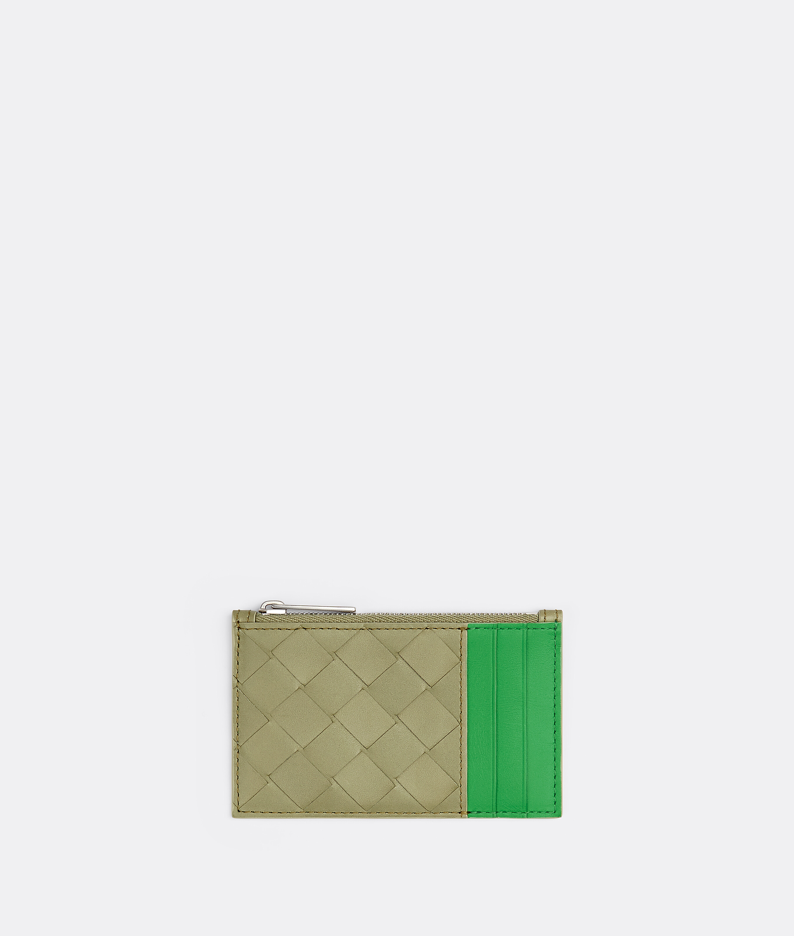 Bottega Veneta Bottega  Veneta Intrecciato Zipped Card Case In Green