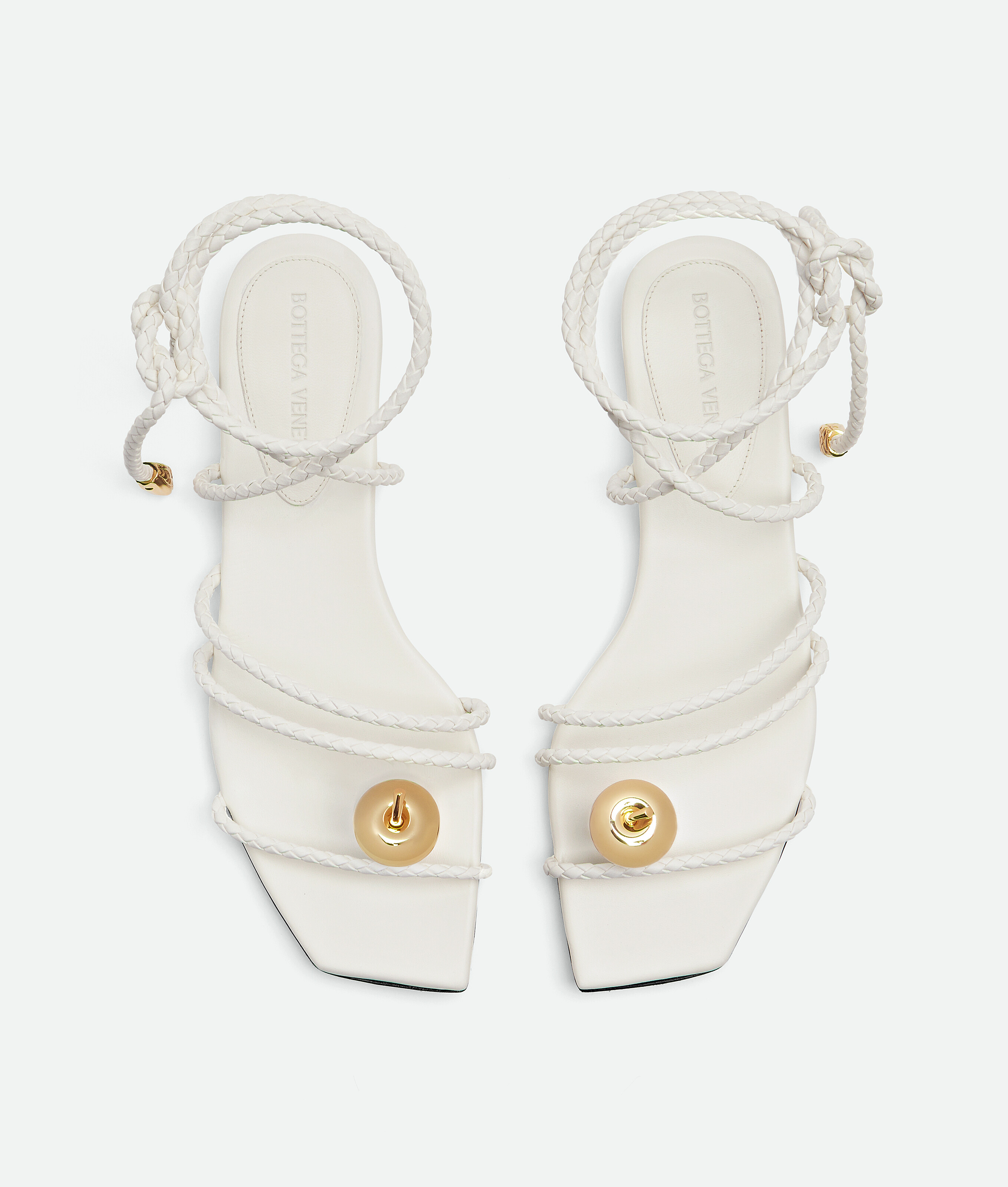 Bottega Veneta Apple Decorated Flat Sandals In White