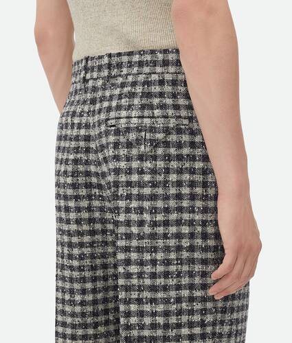 Boucle Gingham Wool Trousers