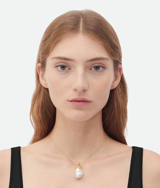 Bottega Veneta® Women's Pearl Pendant in White. Shop online now.