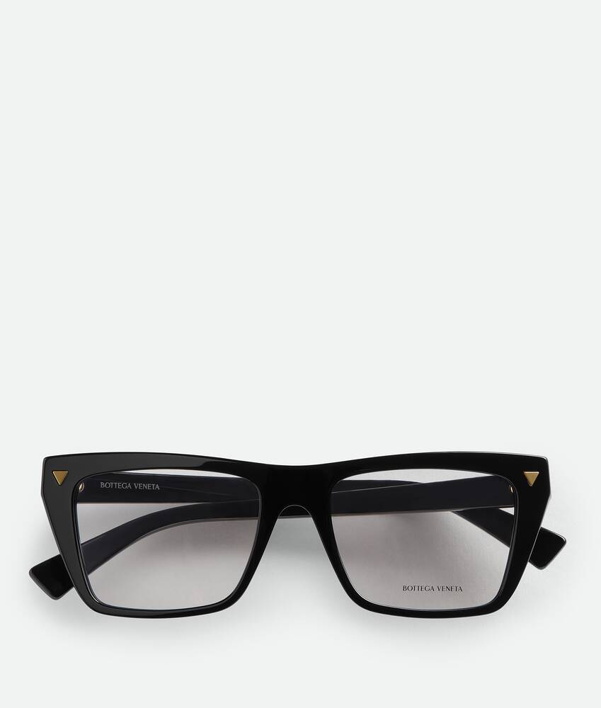 Occhiali quadrati Soft Recycled in acetato in BLACK/TRANSPARENT