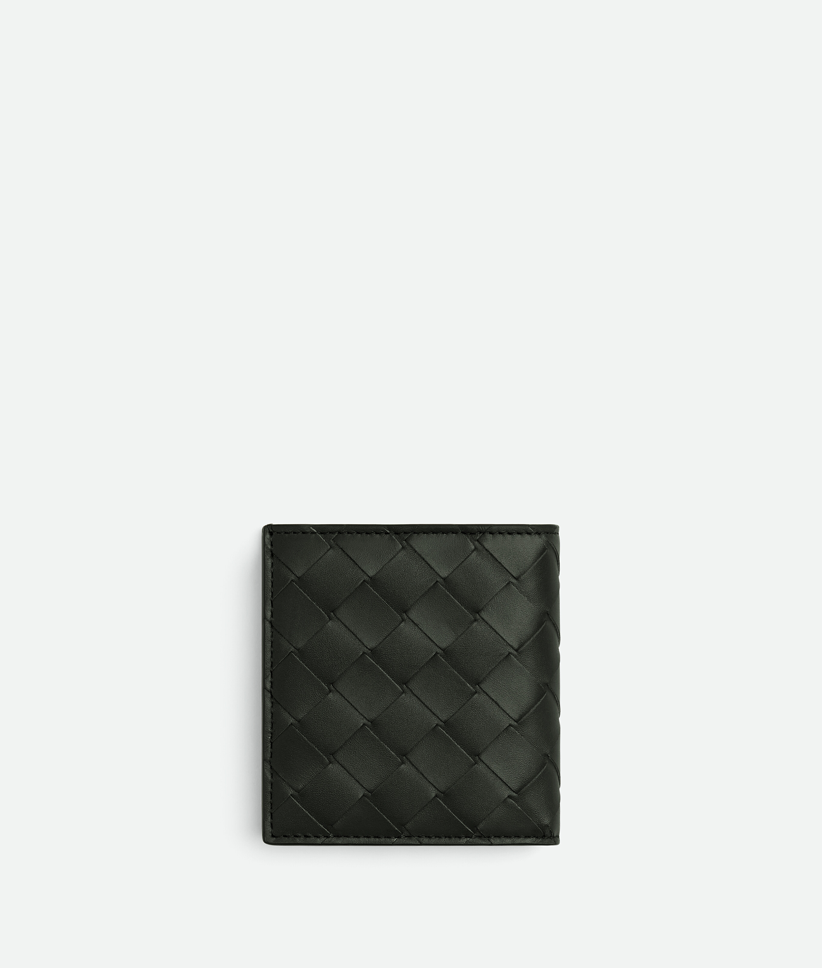 Shop Bottega Veneta Intrecciato Slim Bi-fold Wallet In Dark Green