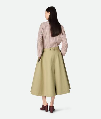 Cotton Twill A-Line Skirt