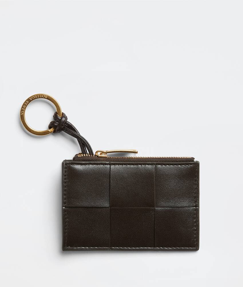 BOTTEGA VENETA Intrecciato leather key pouch