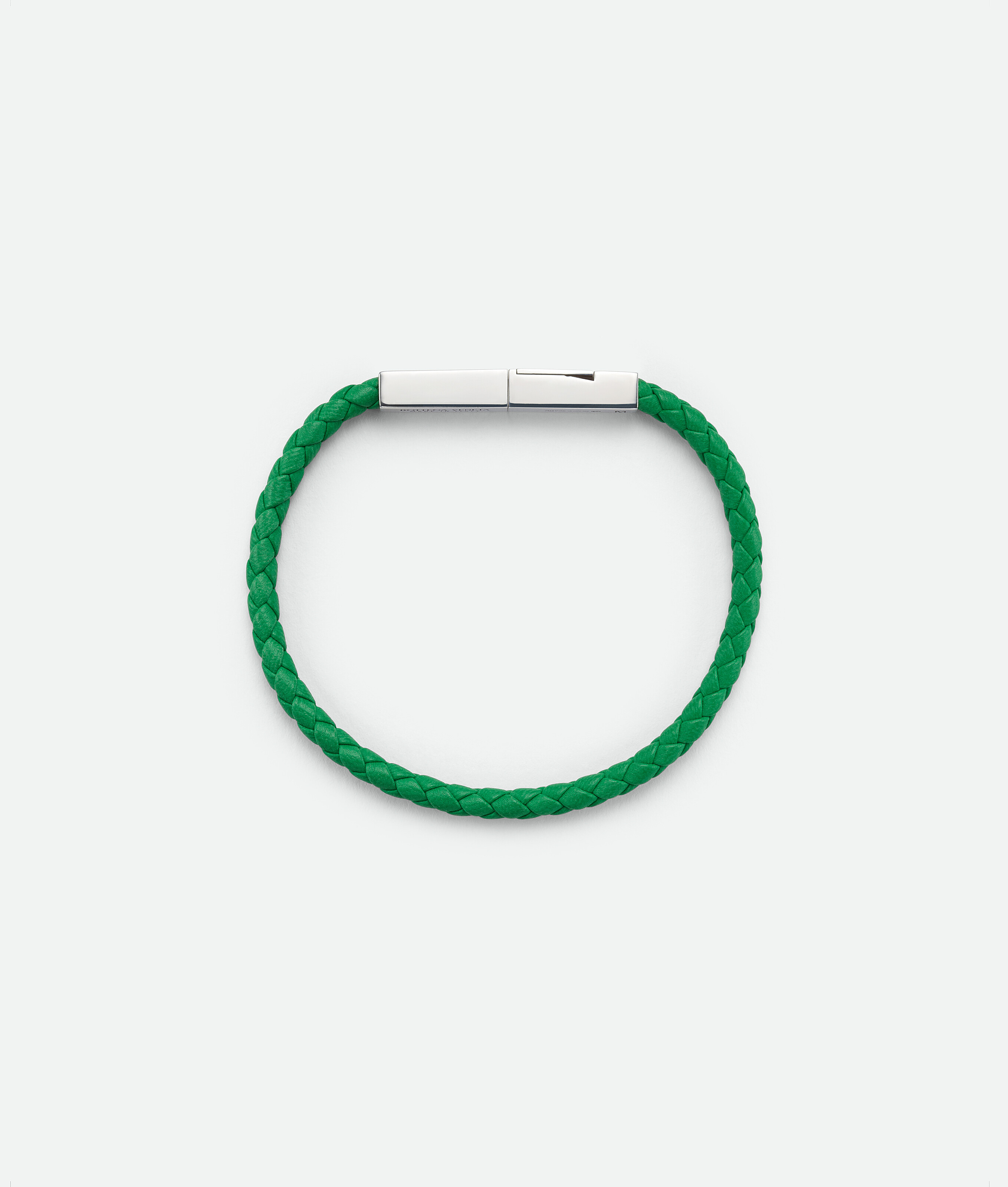 Bottega Veneta Braid Leather Bracelet In Green