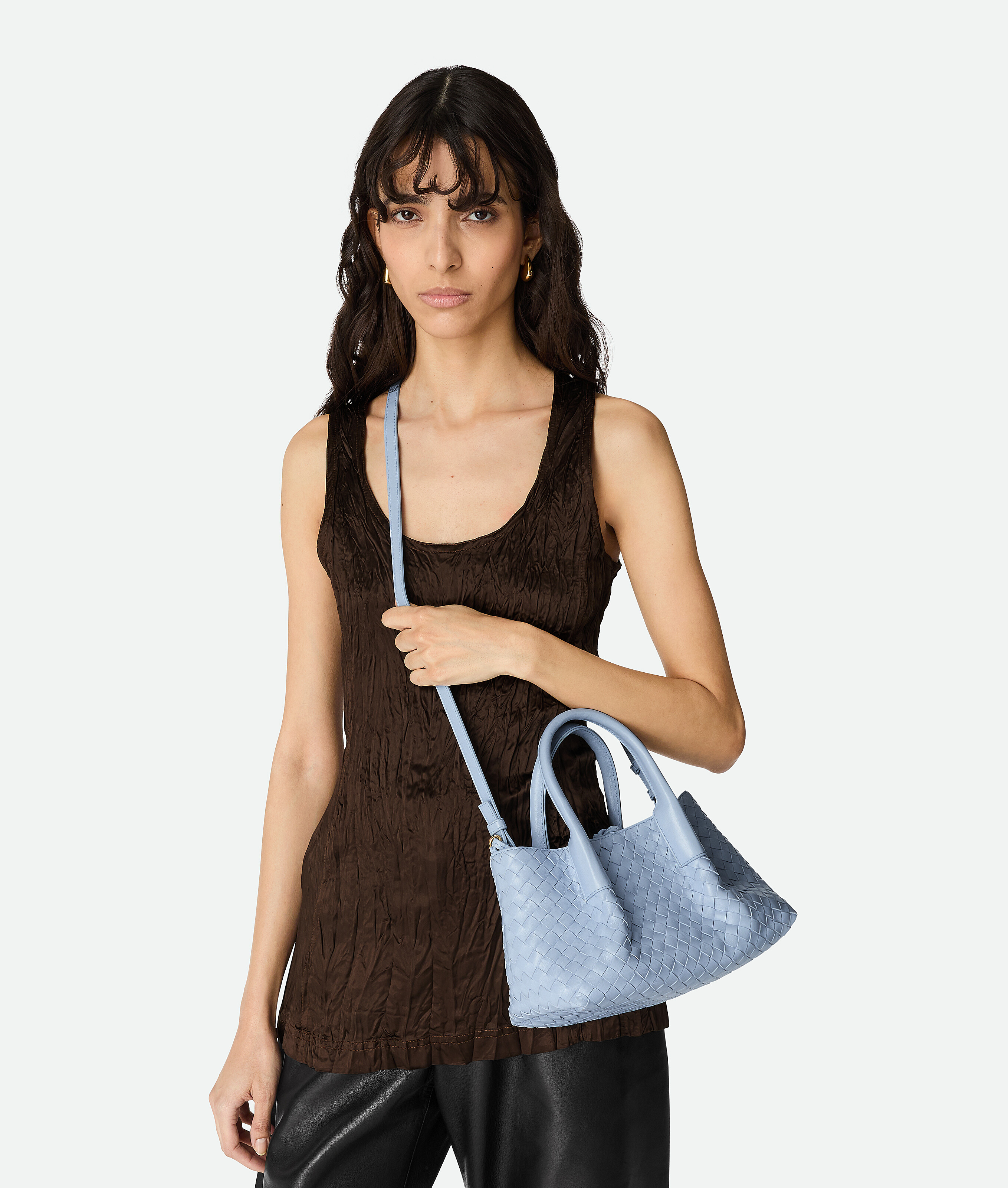 Bottega Veneta Small Leather Intrecciato Pinacoteca Tote Bag