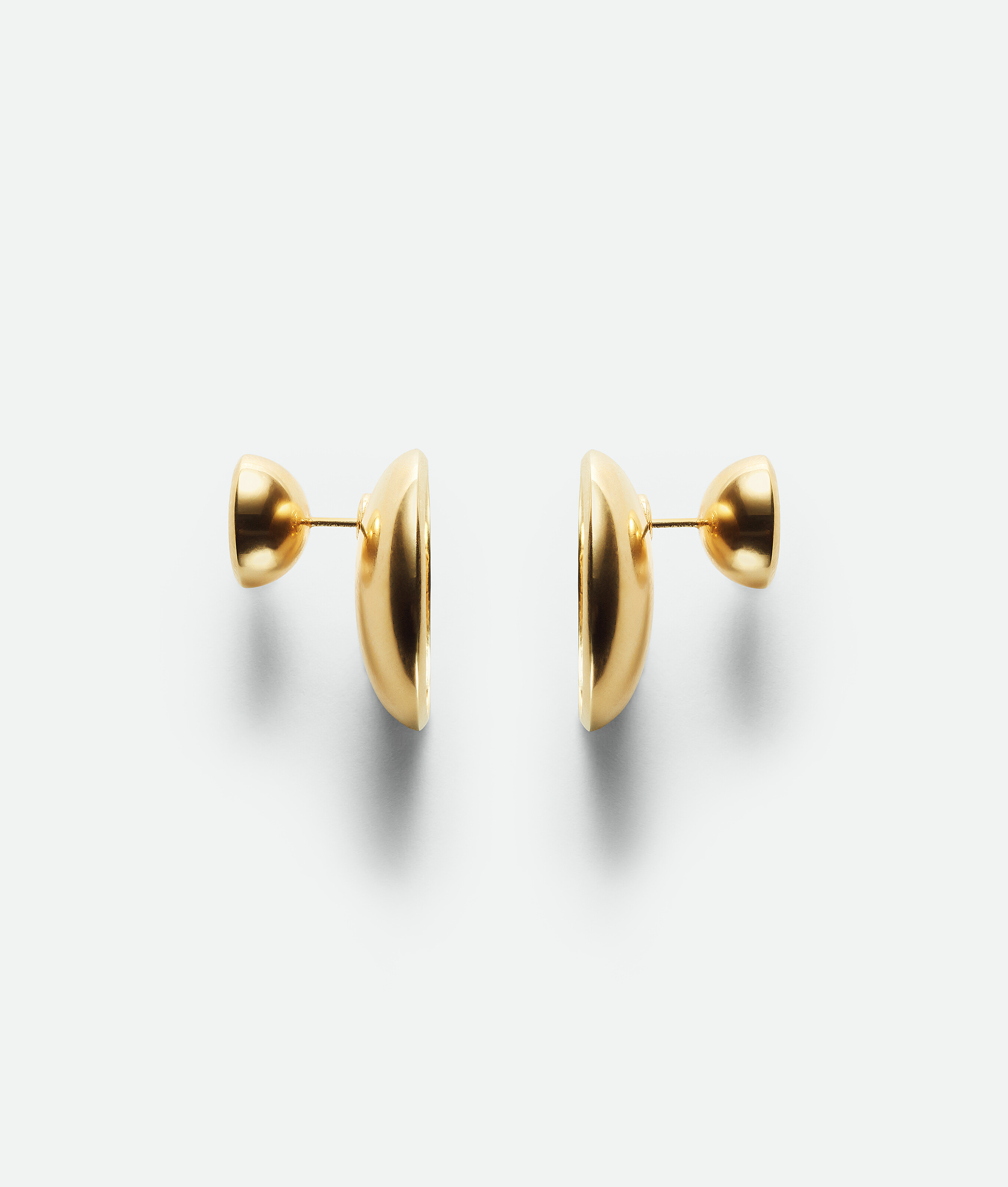 Bottega Veneta Concave Earrings In Gold