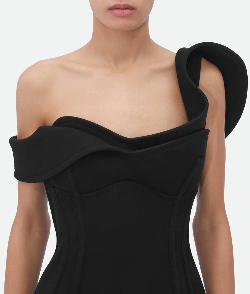 Display a large version of the product image 4 - Bonded Wool Tricotine Bustier Dress