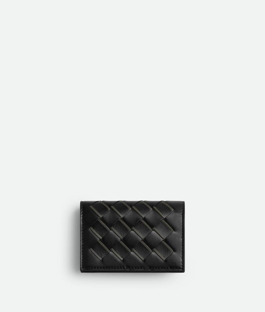 ブラック/ライトグラファイトイントレチャート ビジネスカードケース| Bottega Veneta® 日本