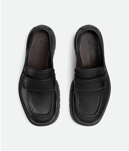 Bottega Veneta Intrecciato Leather Loafers - Black - Loafers