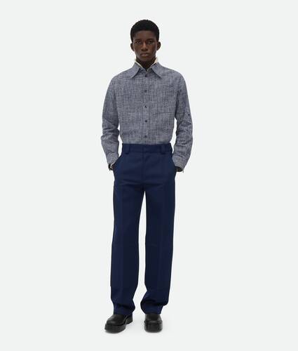 Wool Grain De Poudre Trousers