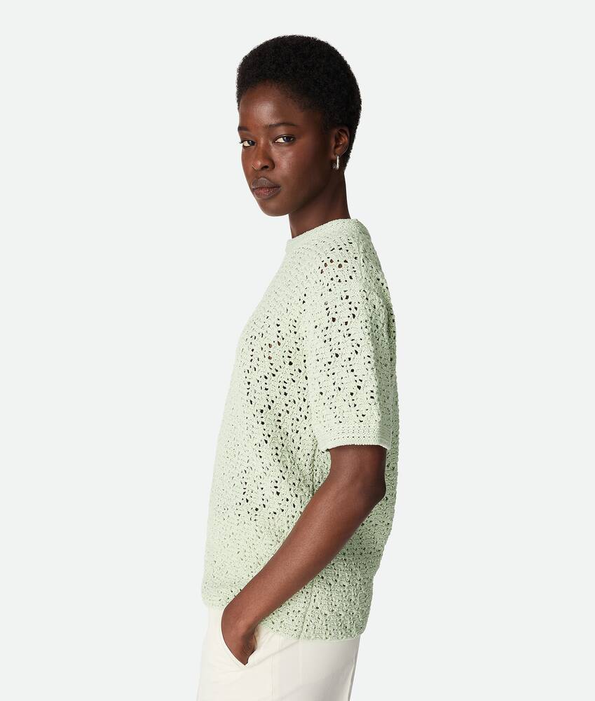Display a large version of the product image 2 - Cotton Crochet Knit T-Shirt