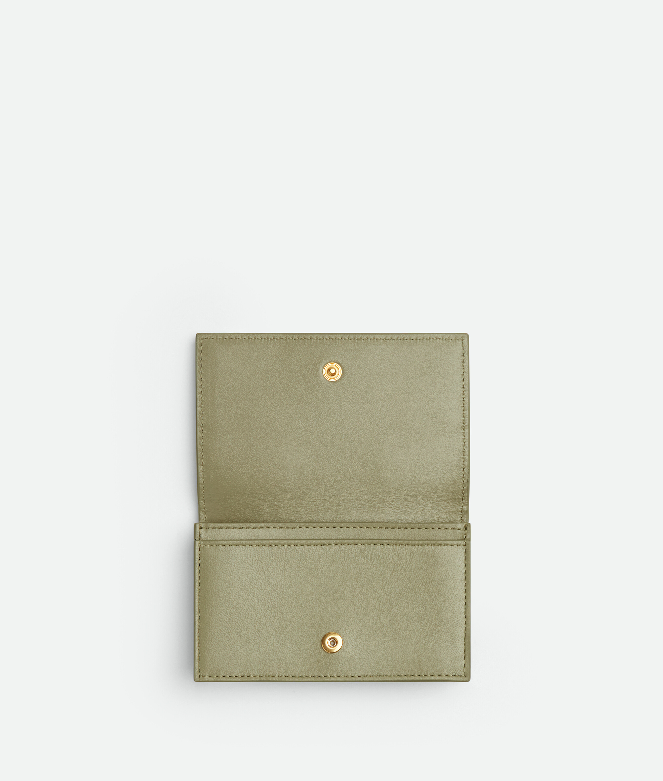 Shop Bottega Veneta Cassette Business Card Case In Green