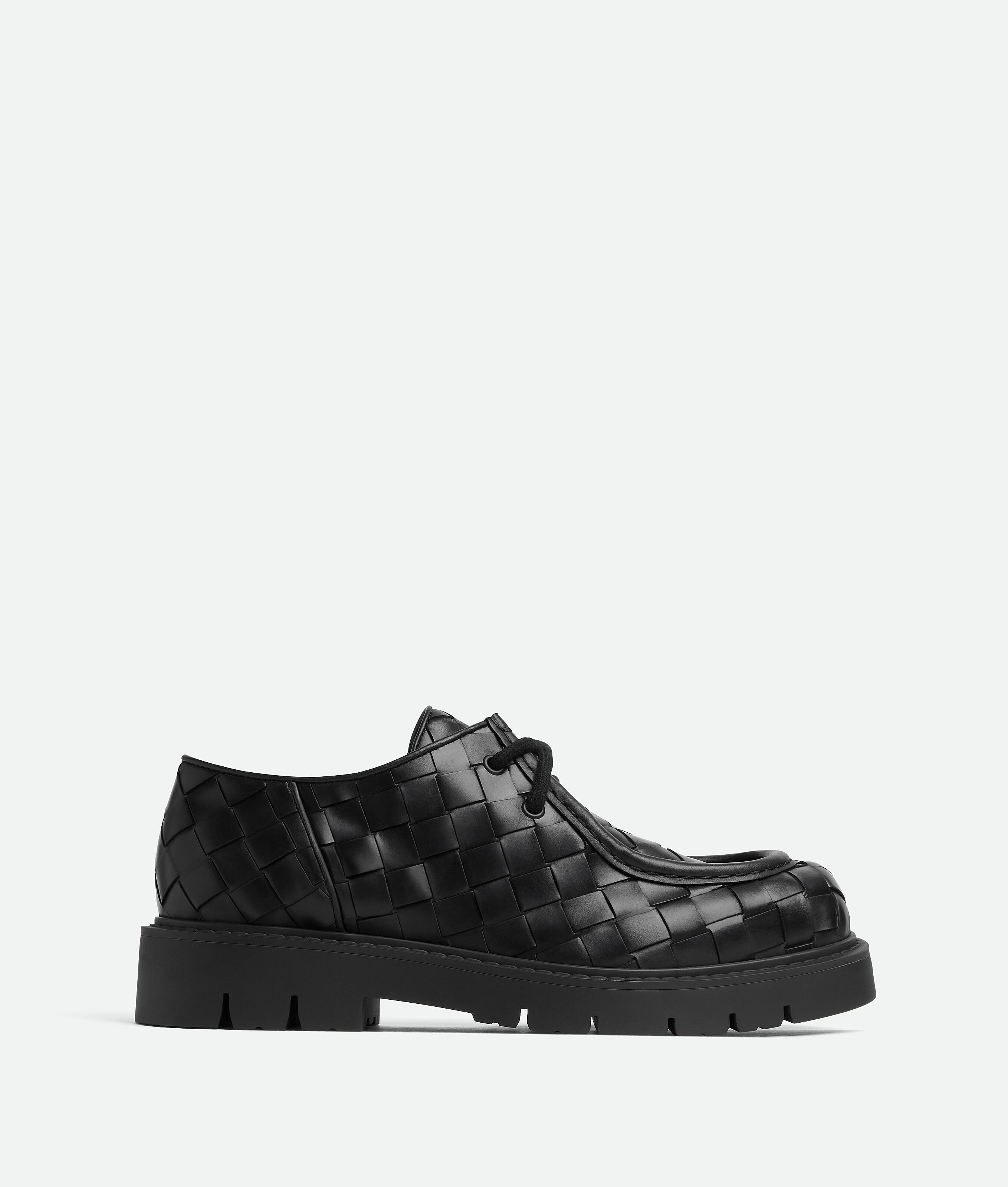 Bottega Veneta Haddock Lace-up Shoe In Black