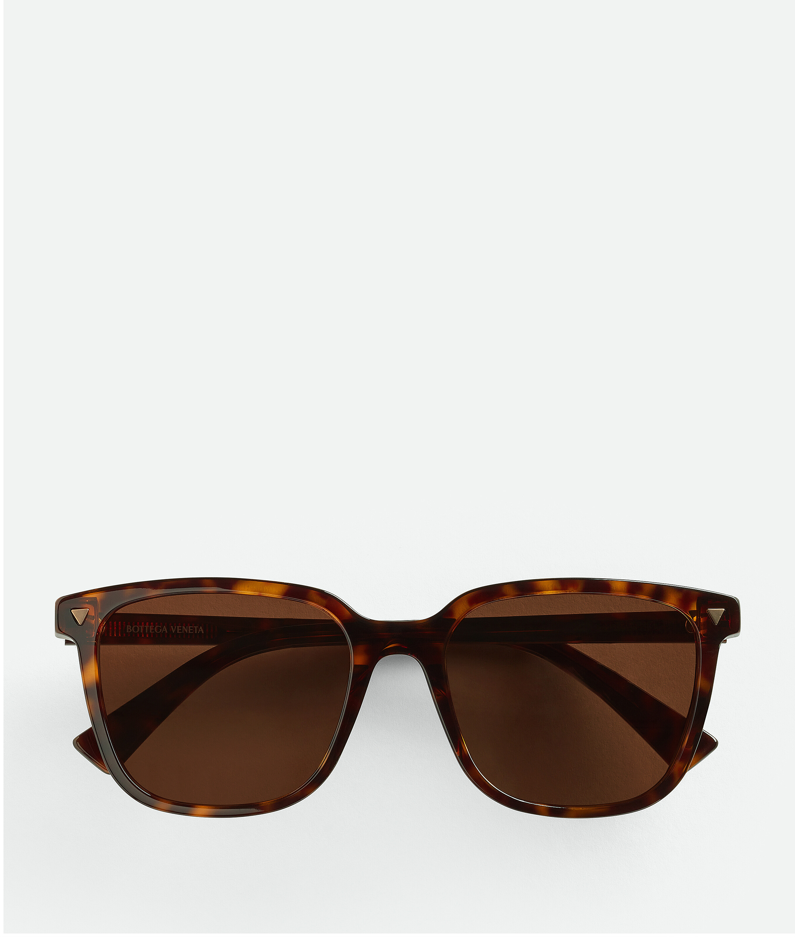 Bottega Veneta Soft Recycled Acetate Square Sunglasses In Brown