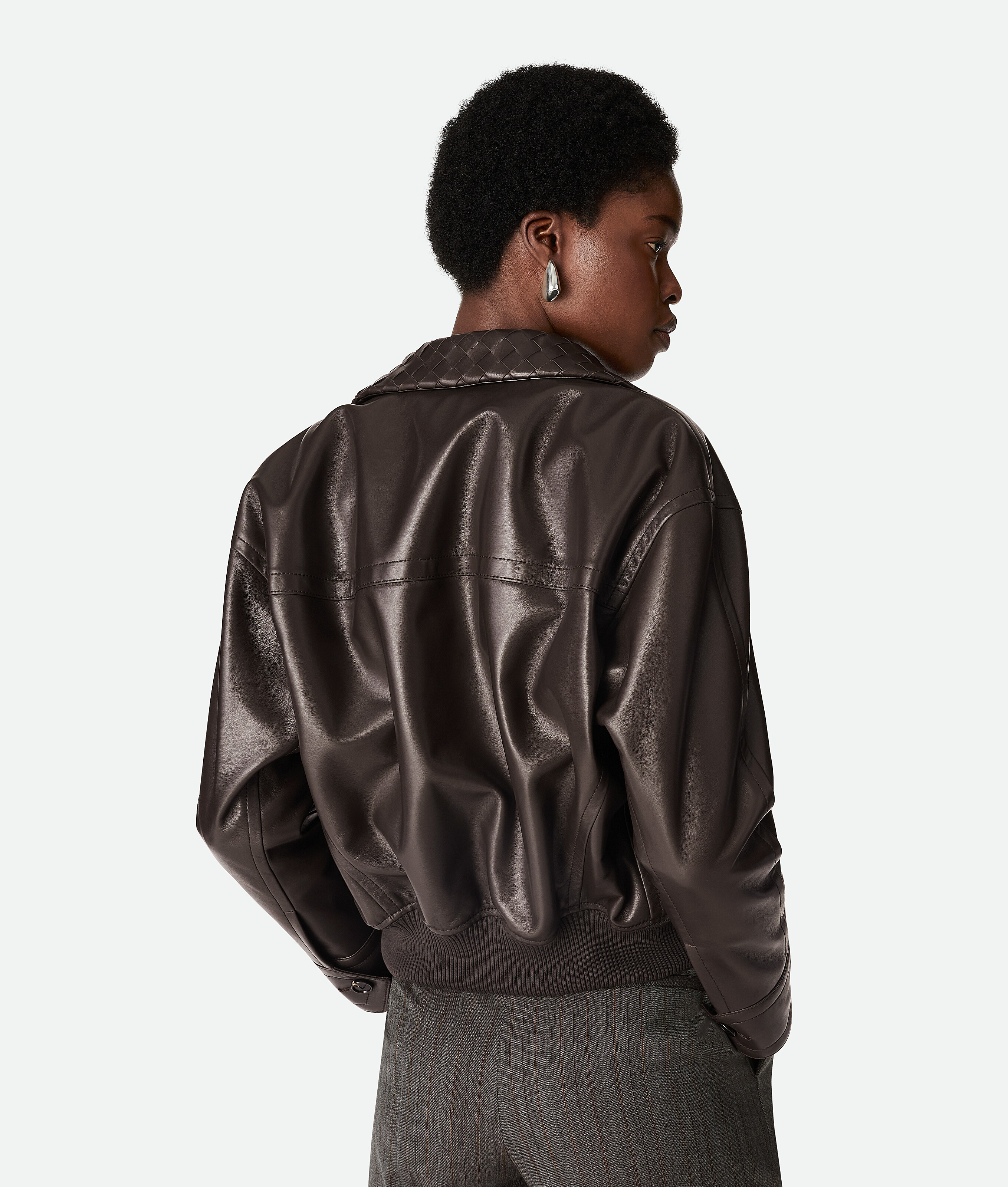 Bottega Veneta Lederblouson In Fondant