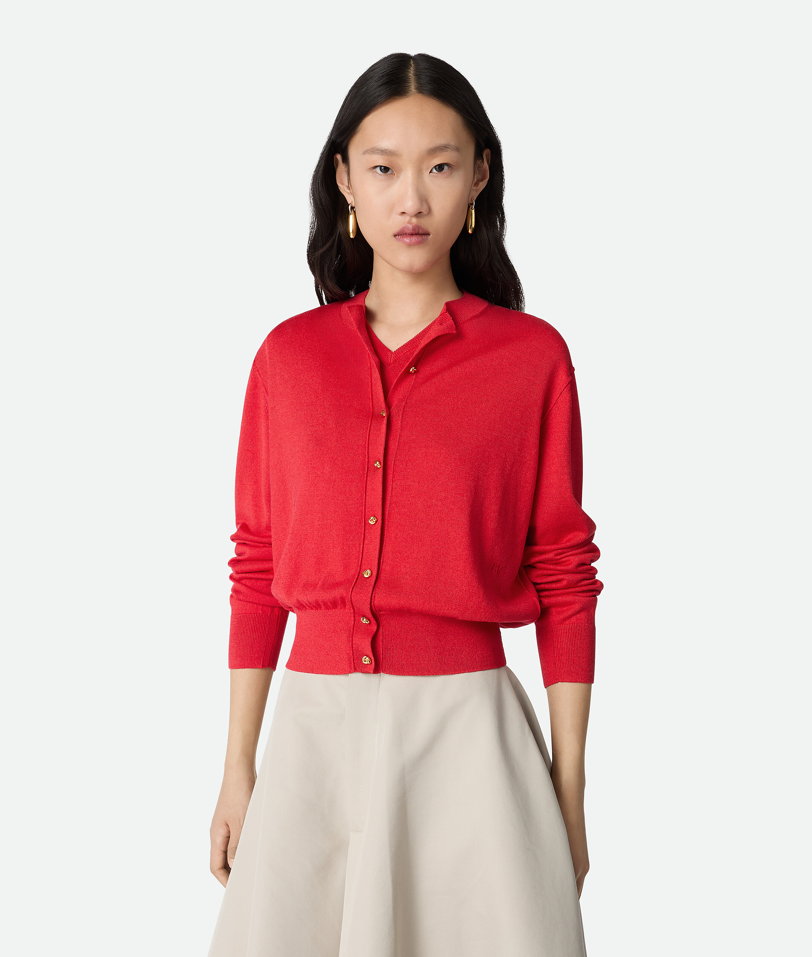 Bottega Veneta Twin-set In Cotone E Viscosa - Arancione - Donna - L - Cotone & Viscosa