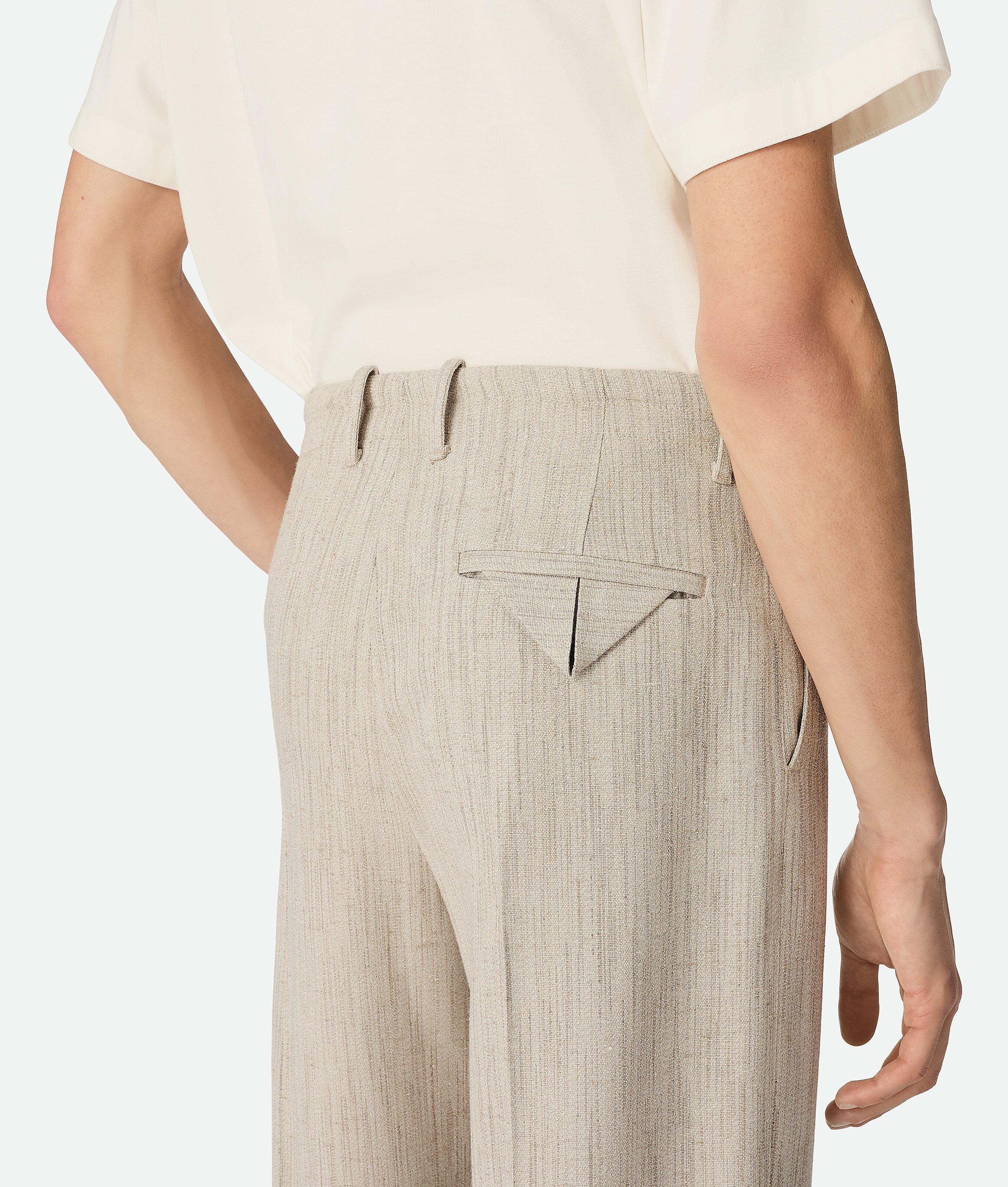 Bottega Veneta Pantalon En Viscose Et Soie In White