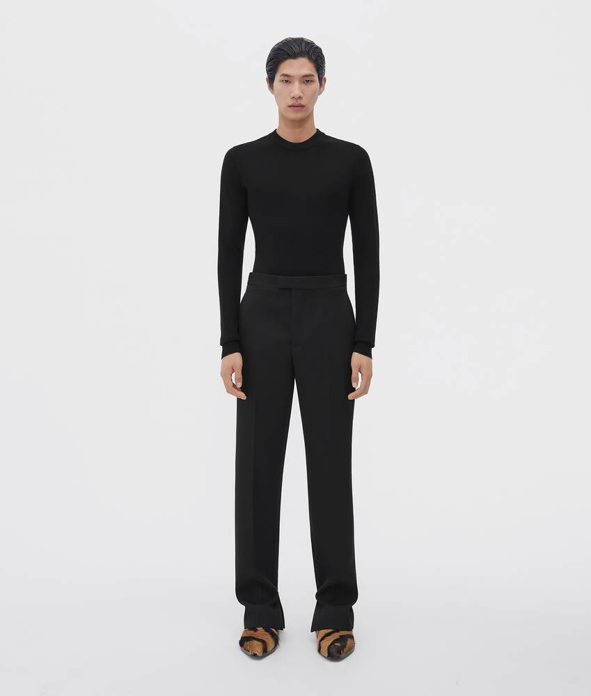 Display a large version of the product image 1 - Slim Leg Compact Wool Trousers