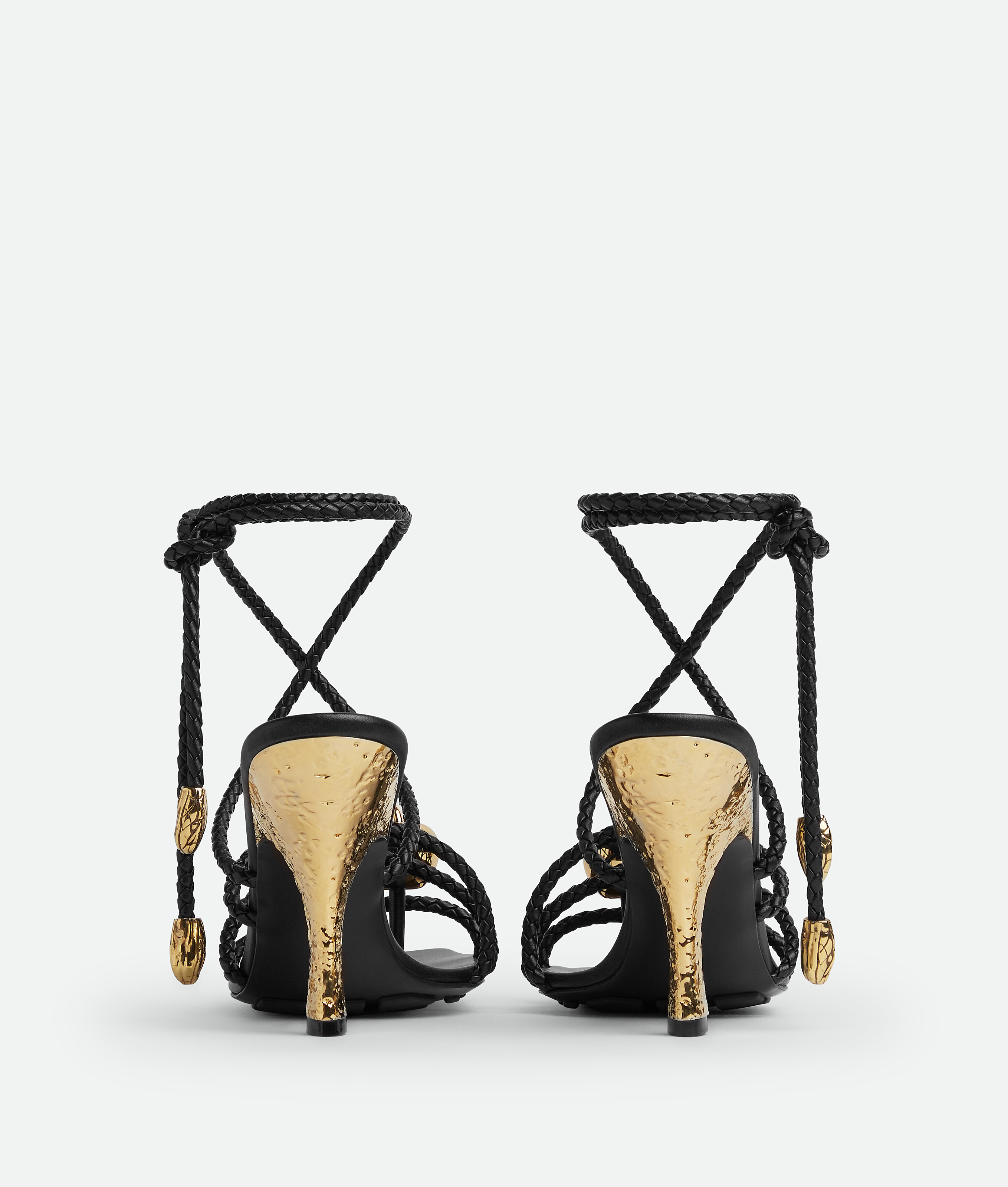 Bottega Veneta Adam Strappy Apple Ankle-wrap Sandals In Black