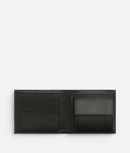 Intrecciato Diagonal Bi-Fold Wallet With Coin Purse