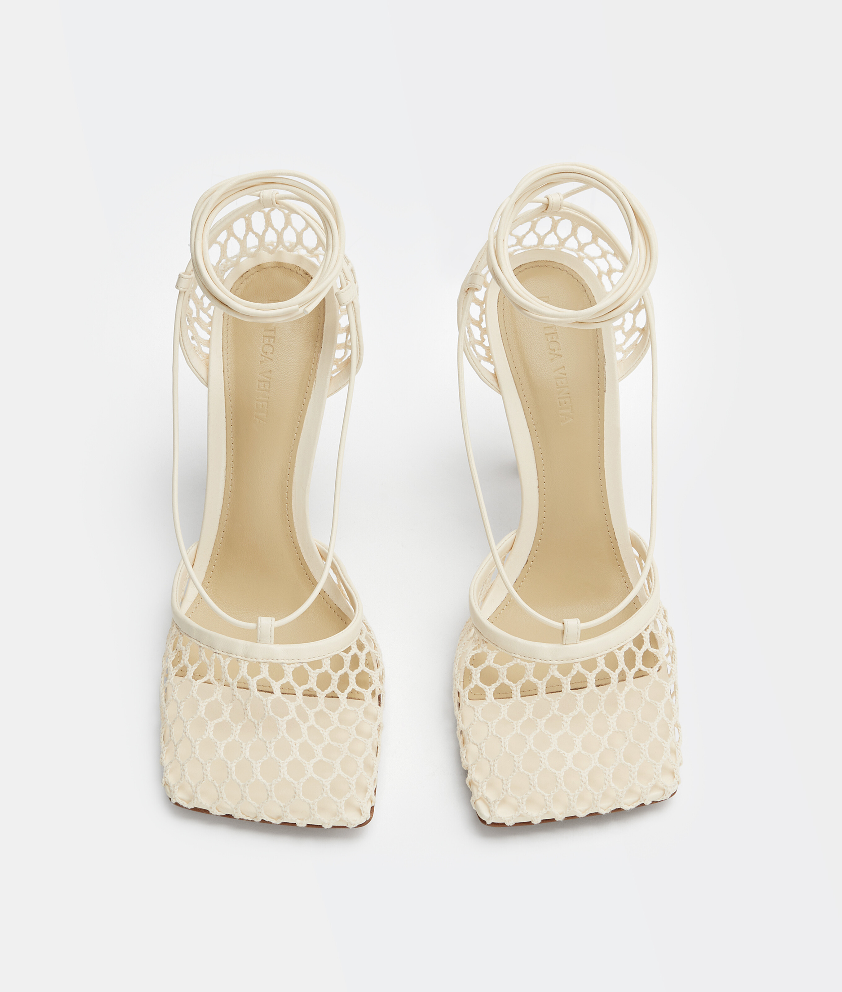 Shop Bottega Veneta Stretch Lace-up Sandal In Blanc