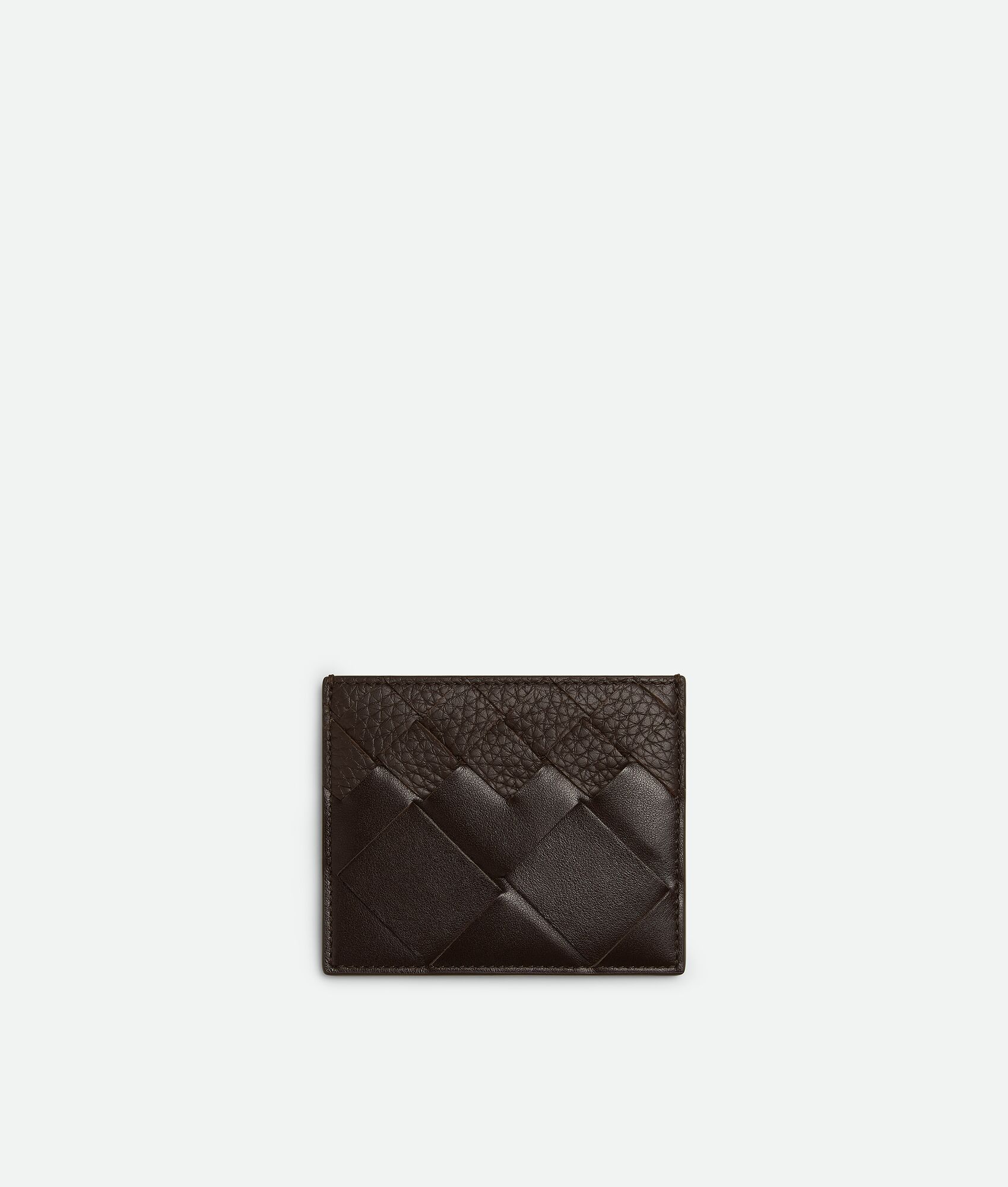 Intrecciato Credit Card Case in Fondant — 813906671