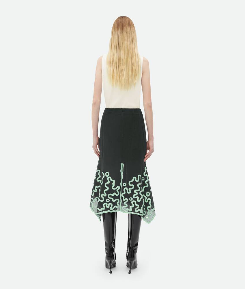Display a large version of the product image 3 - Cotton Midi Skirt With Silicone Motif