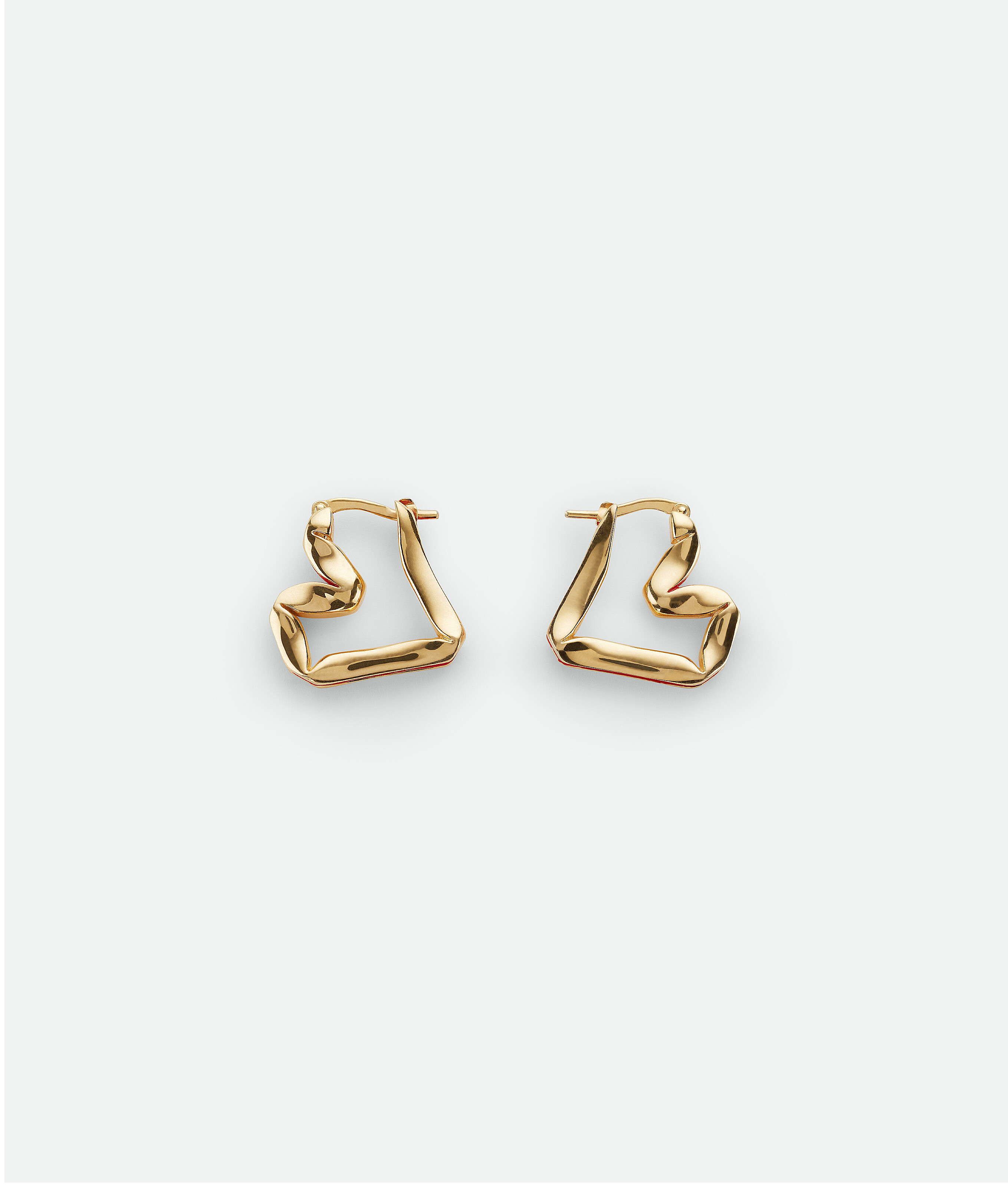 Bottega Veneta H Beam Earrings In Gold