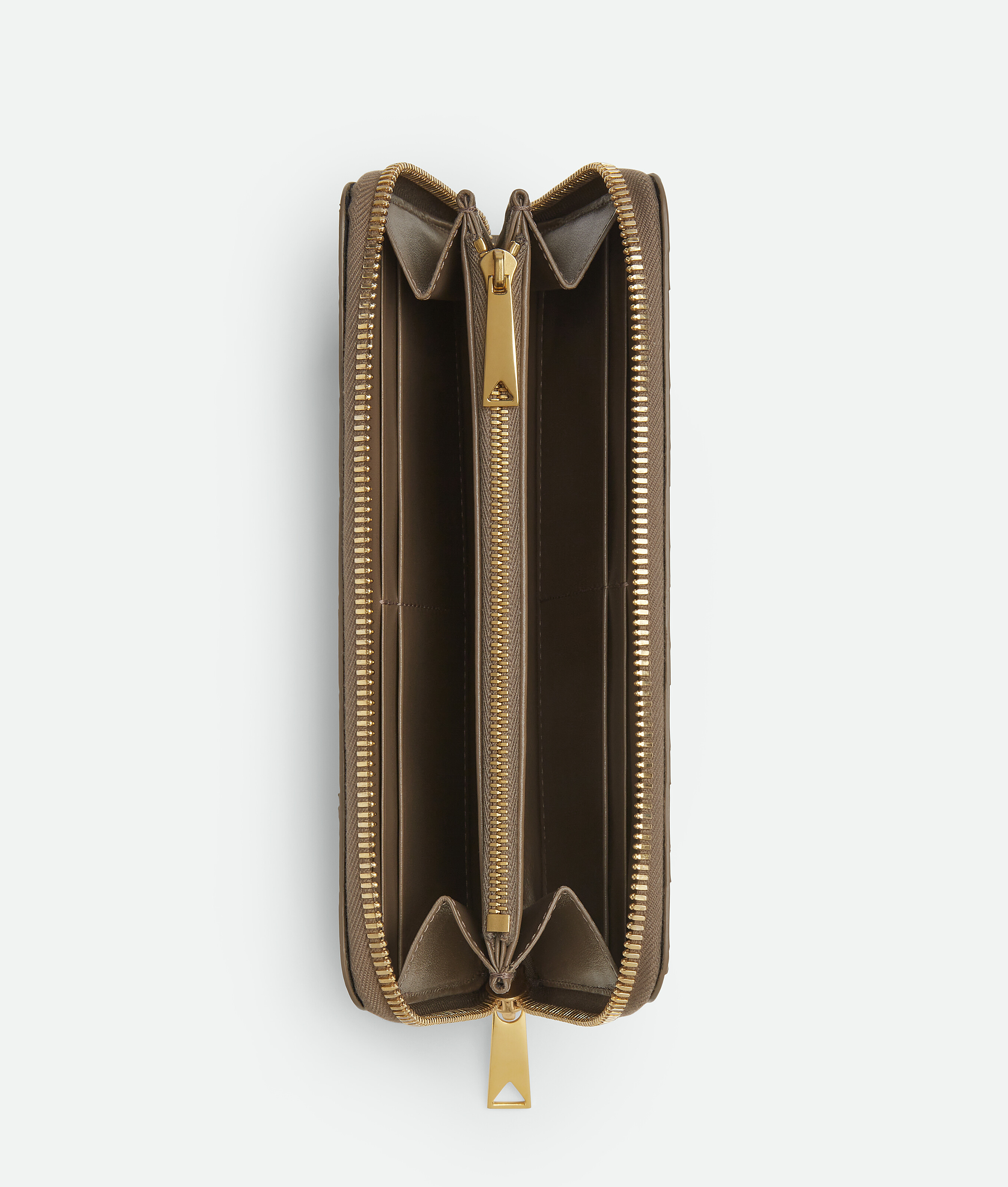 Bottega Veneta Intrecciato Portemonnaie Mit Umlaufenden Zip In Pinecone