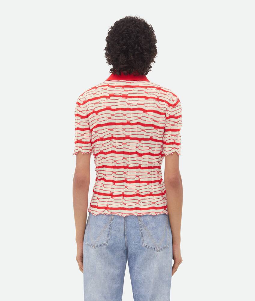 Display a large version of the product image 3 - Distorted Stripe Cotton Polo