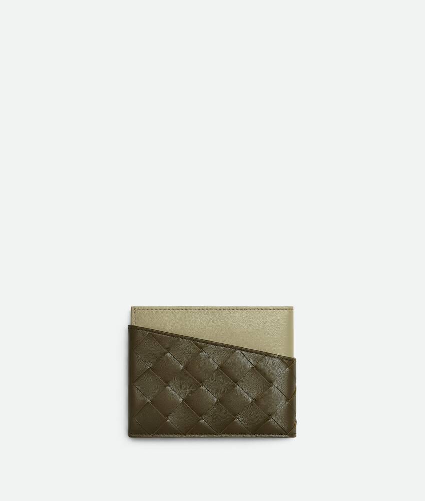 Bottega Veneta® Men's Intrecciato Oblique Bi-Fold Wallet in  Mustard/travertine. Shop online now.