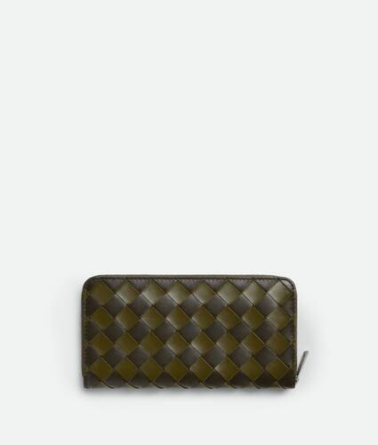 Intrecciato Zip Around Wallet