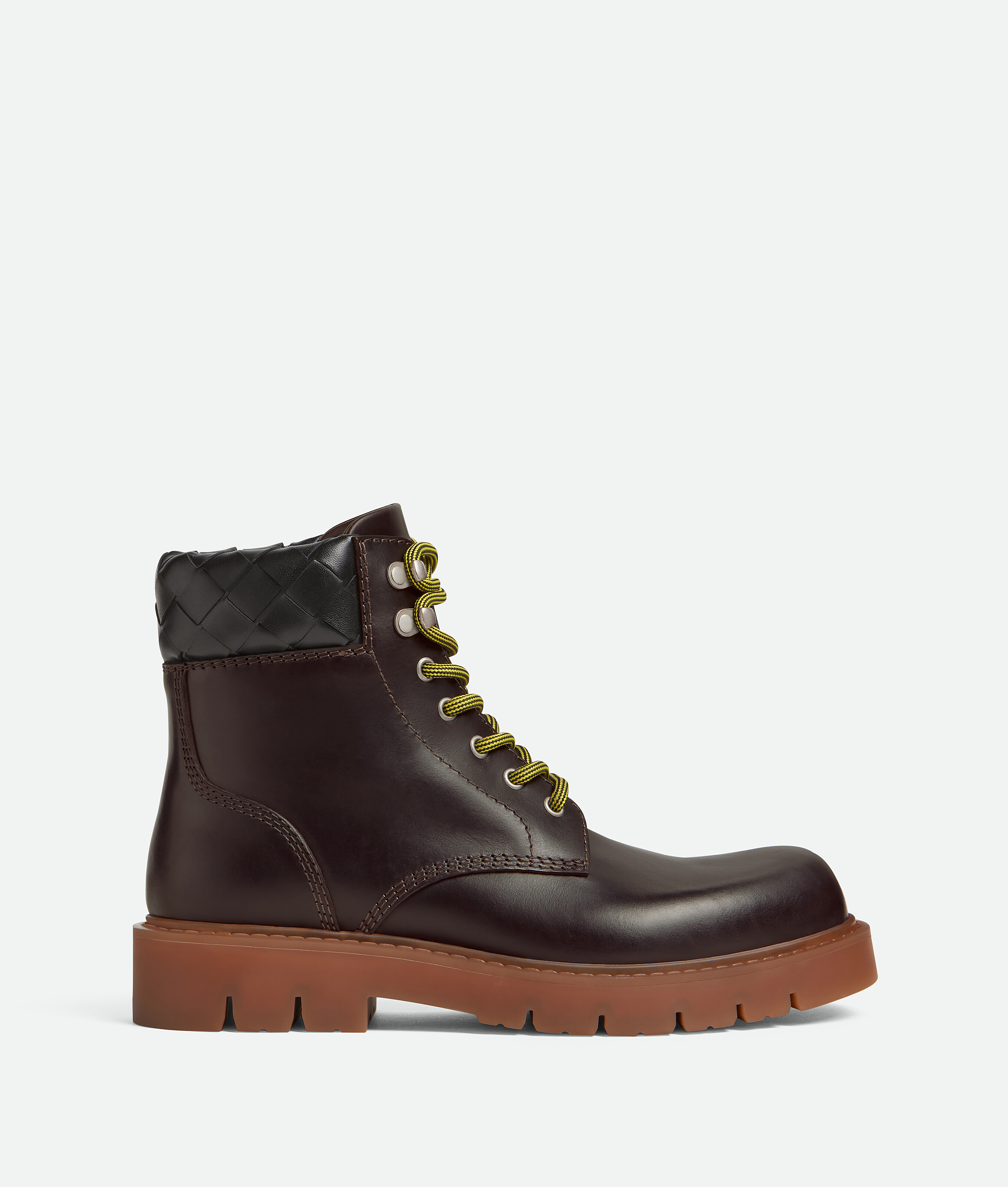 Bottega Veneta Haddock Lace-up Ankle Boot In Brown