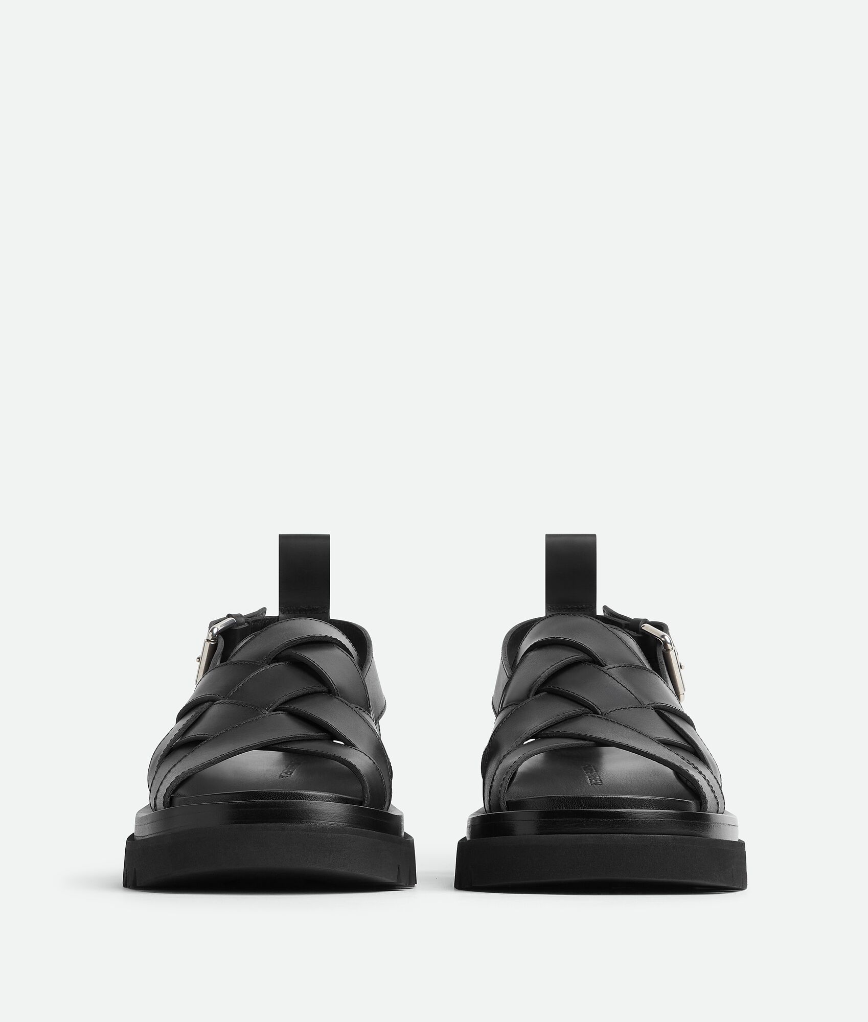 Bottega Veneta® Men's Lug Strap Sandal in Black. Shop online now.