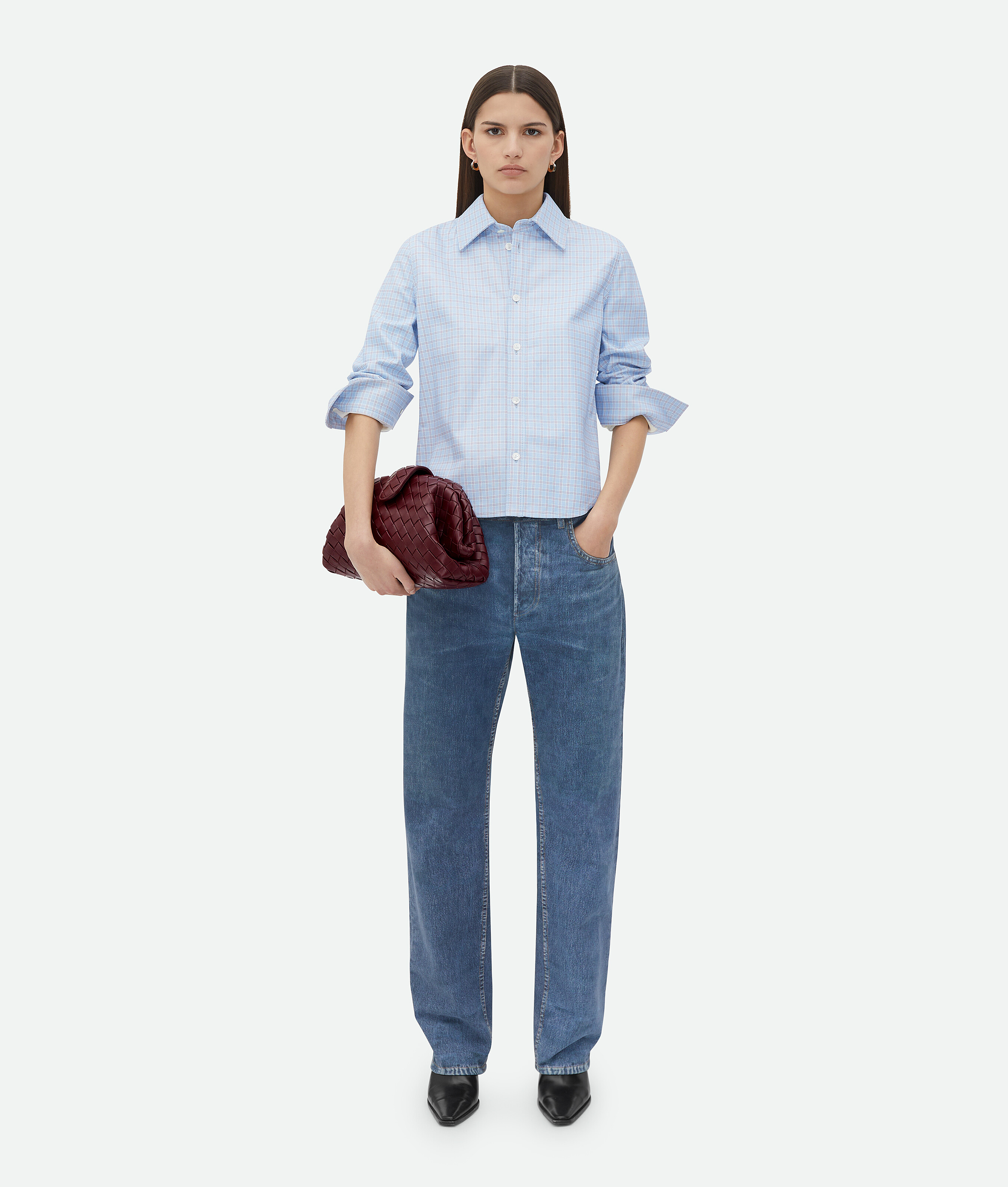 Bottega Veneta Teen Lauren 1980 Bag With Chain In Barolo