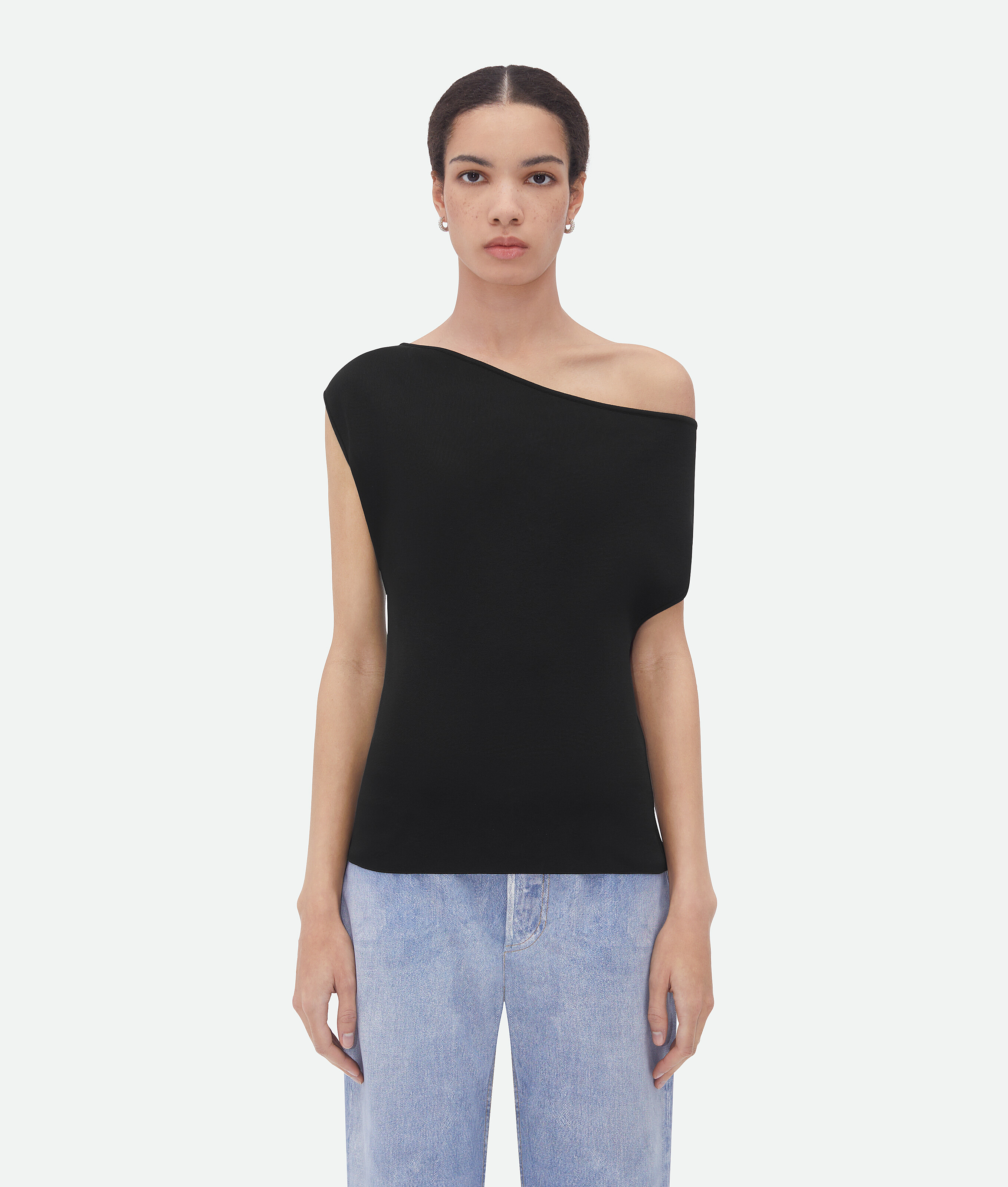 Bottega Veneta Bottega  Veneta Viscose Fluid Knitted Top In Black