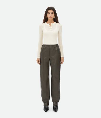 Display a large version of the product image 1 - Leather Straight Pants