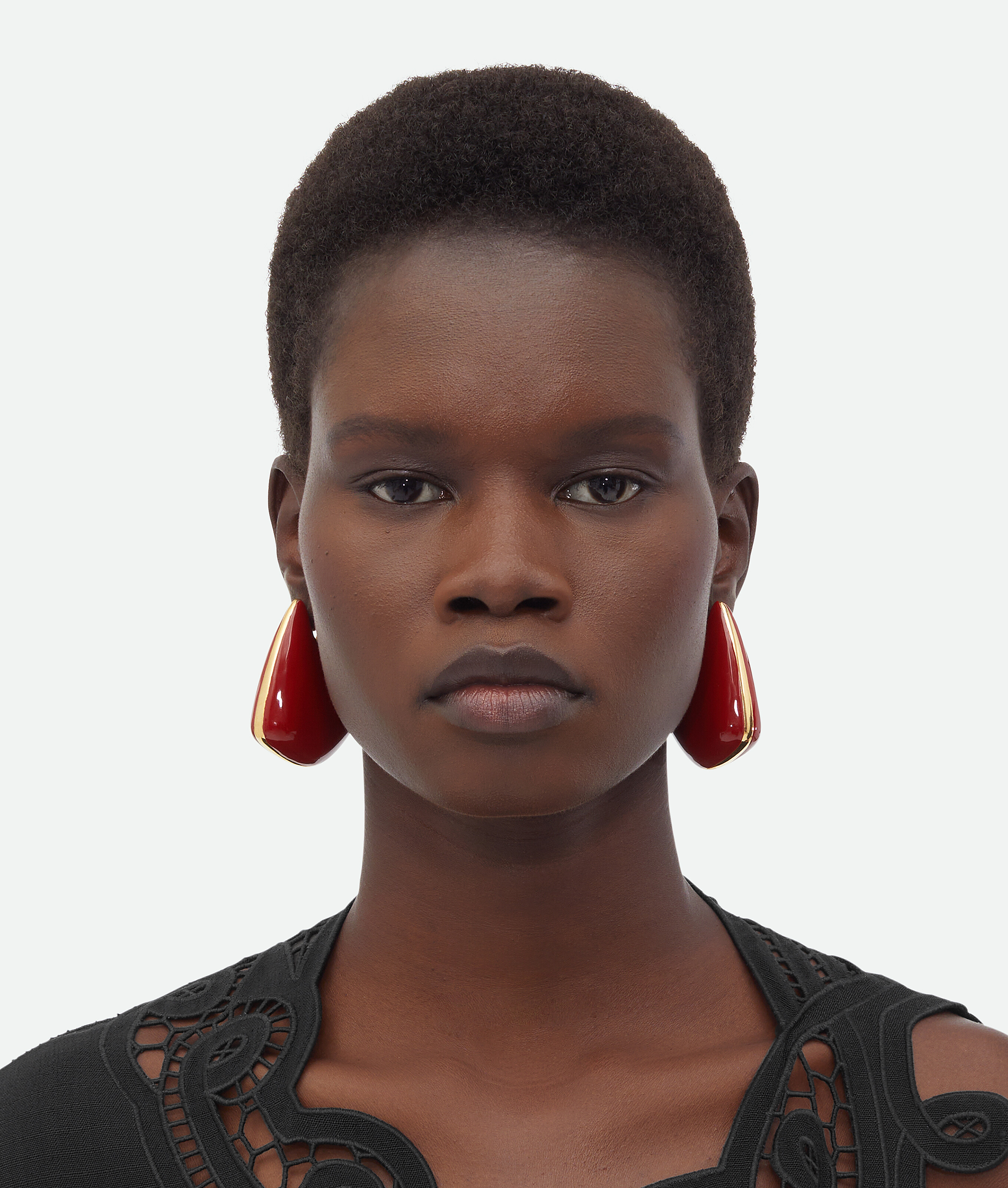 Bottega Veneta Large Fin Earrings - Syrup - Woman