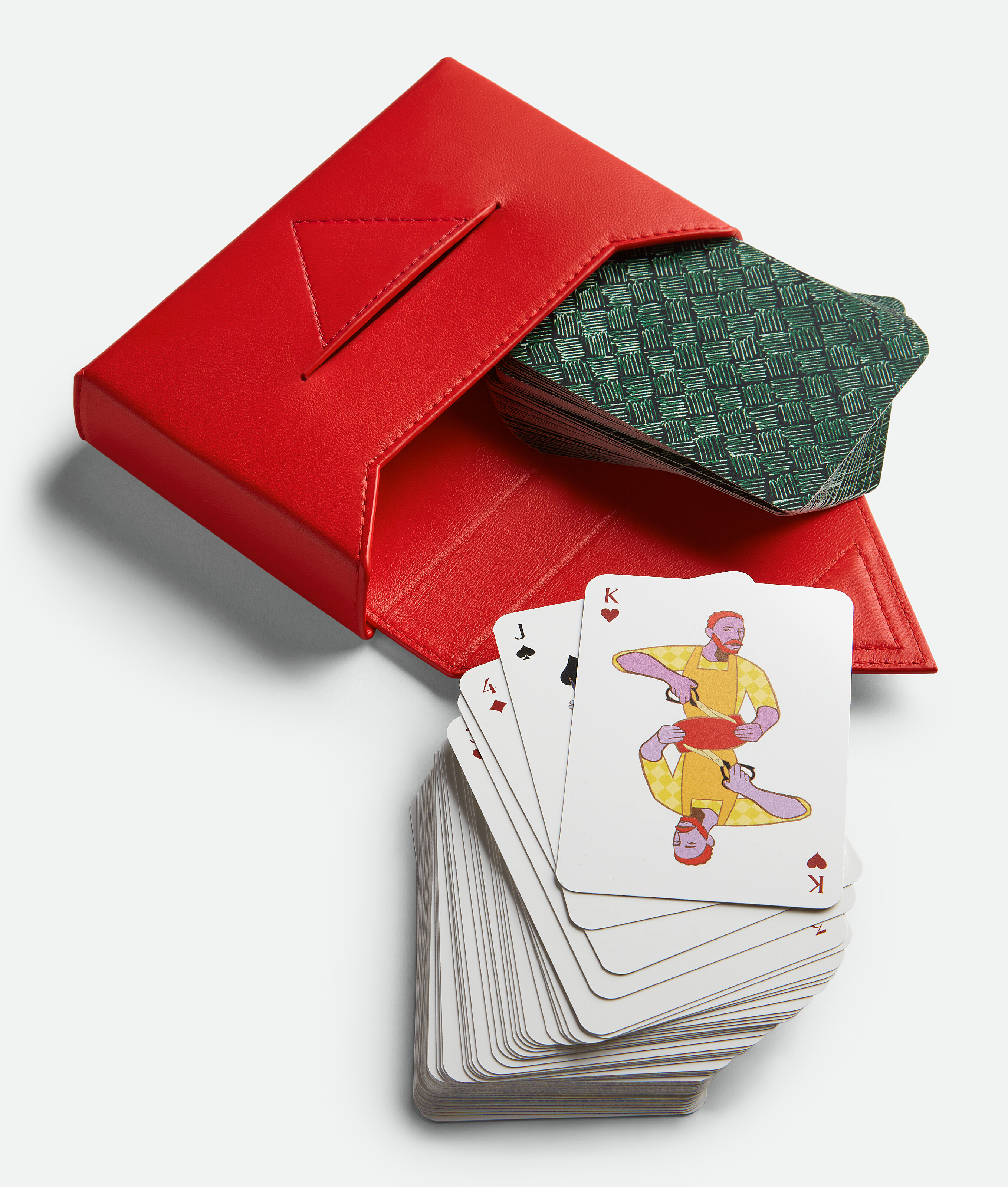Shop Bottega Veneta Playing Cards In Red