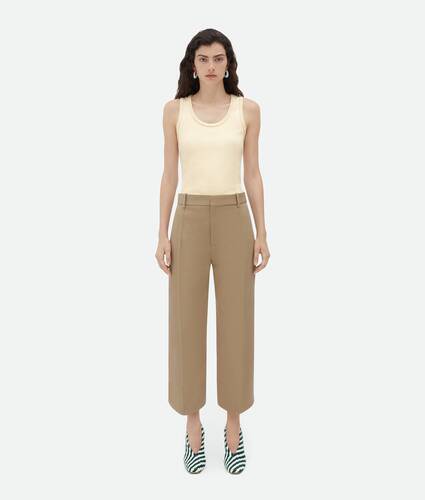 Display a large version of the product image 1 - Curved Cotton Trousers