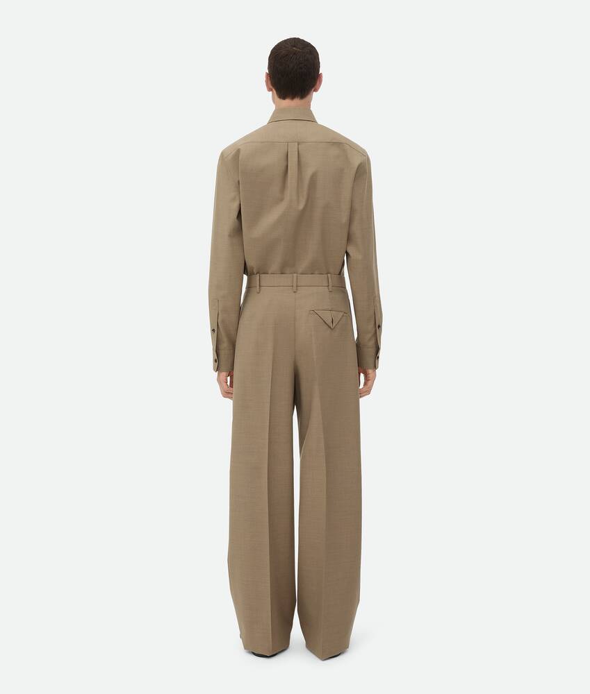 Display a large version of the product image 3 - Light Tailored Wool Wide Leg Trousers