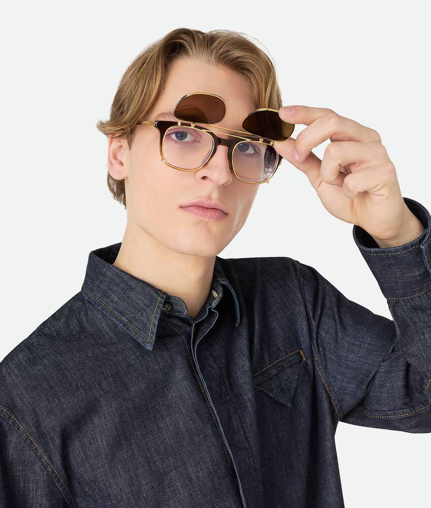 Display a large version of the product image 2 - Classic Square Clip On Sunglasses