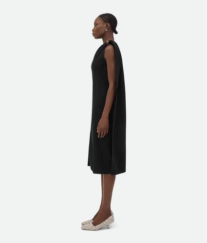 Wool Viscose Crepe Dress 