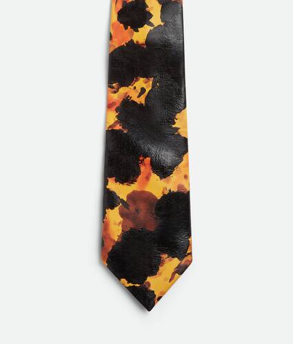 Turtle Shell Printed Leather Tie