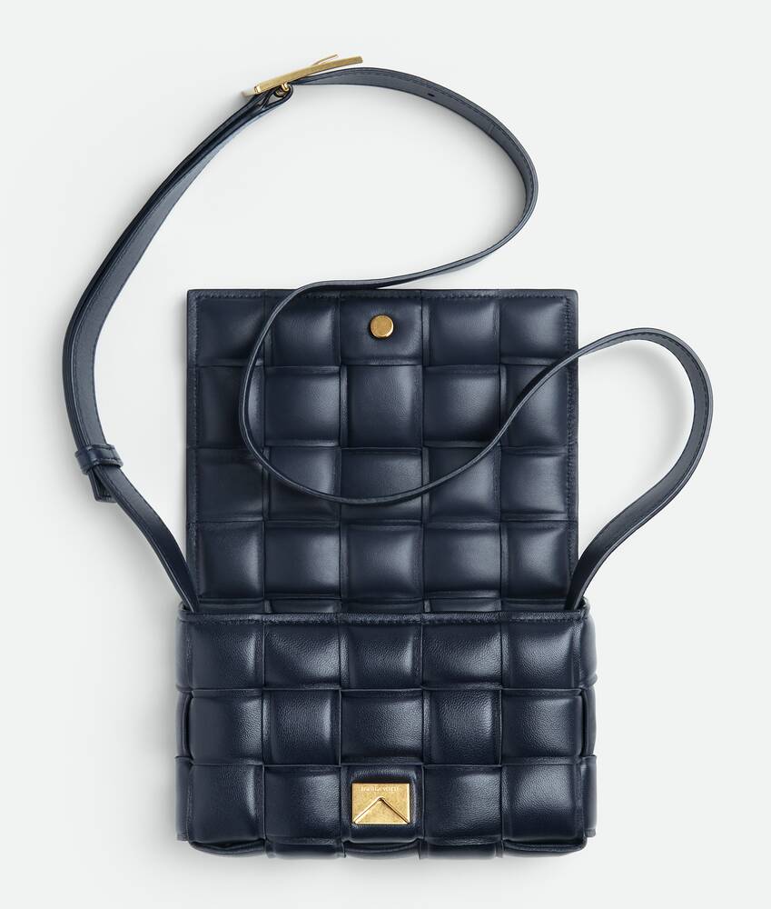 Bottega Veneta Cassette Small Padded Intrecciato Leather Shoulder Bag - Midnight Blue - One Size