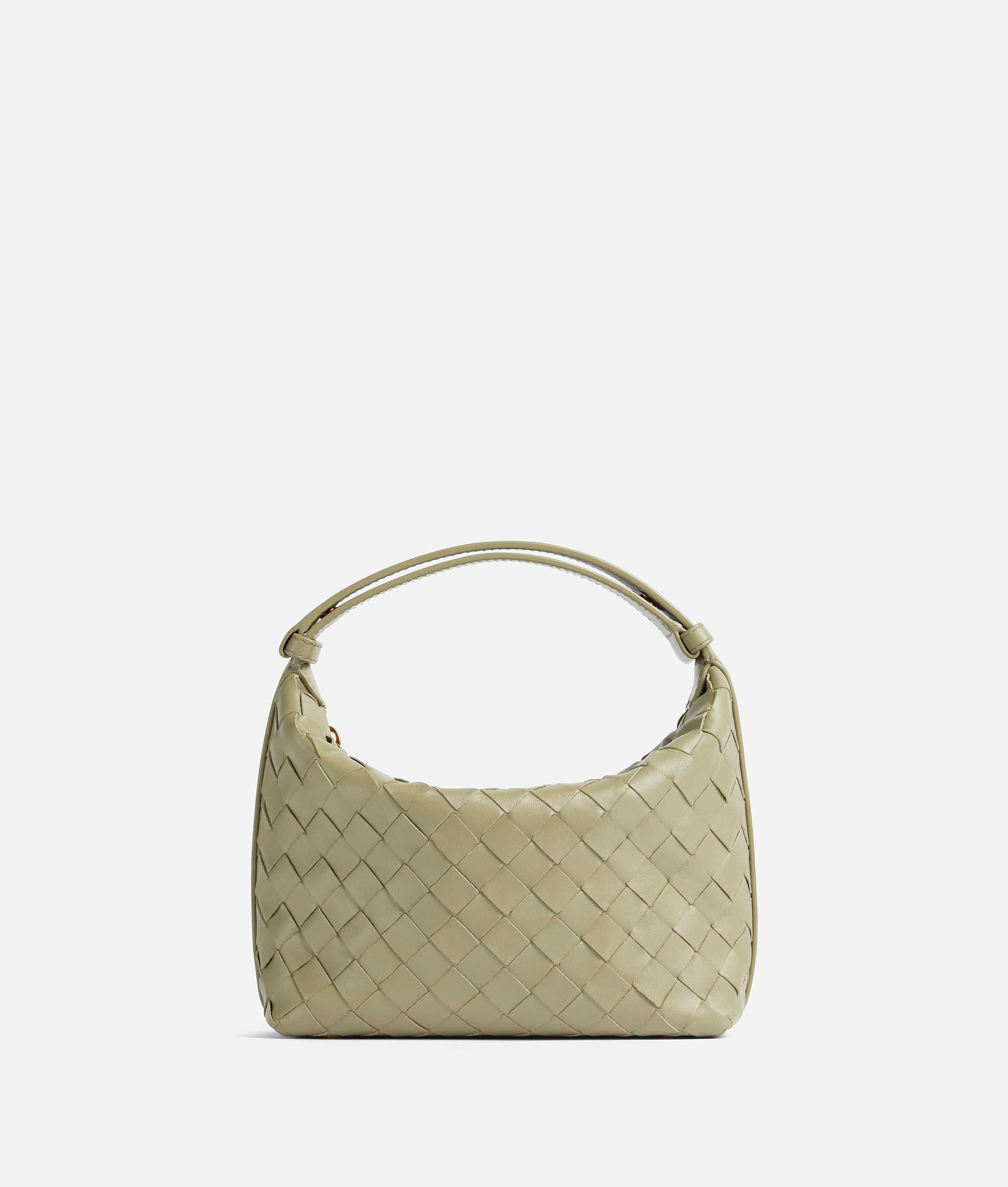 Bottega Veneta Mini Wallace Intrecciato Leather Shoulder Bag In Green