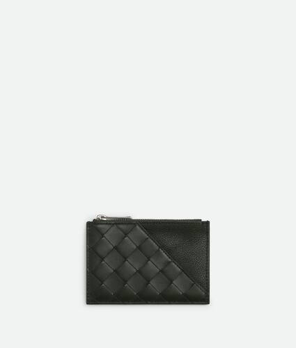 Intrecciato Diagonal Zipped Card Case