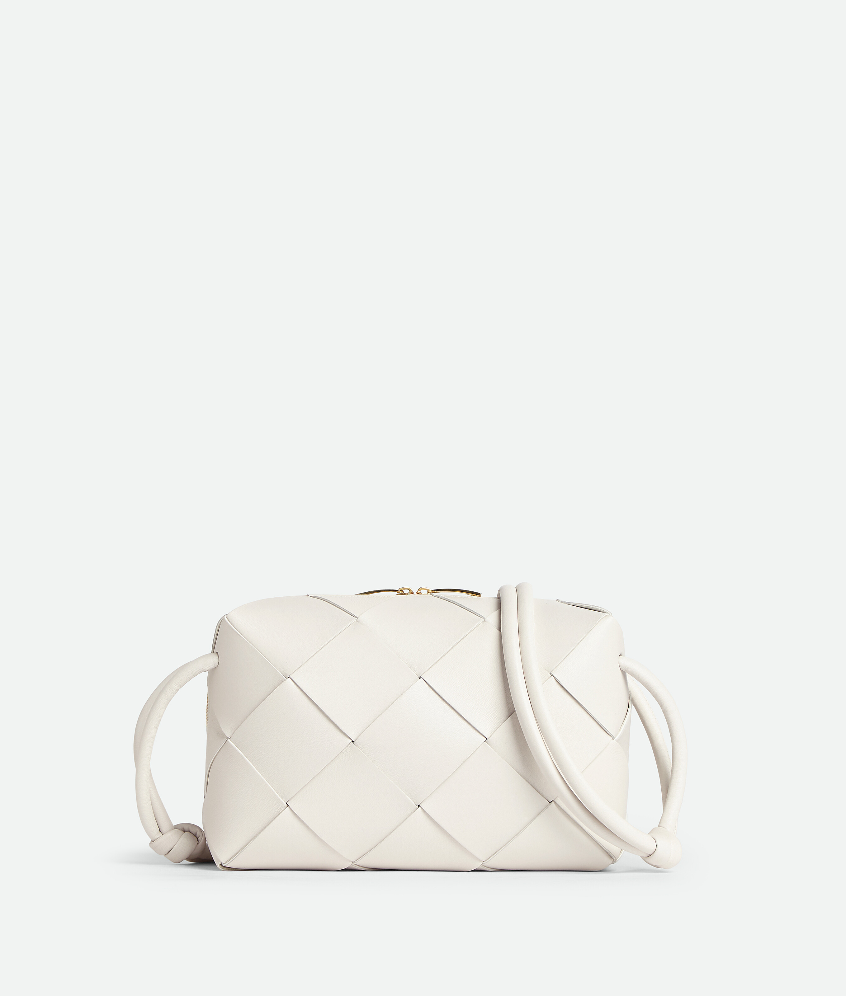 Shop Bottega Veneta Small Cassette Camera Bag In White